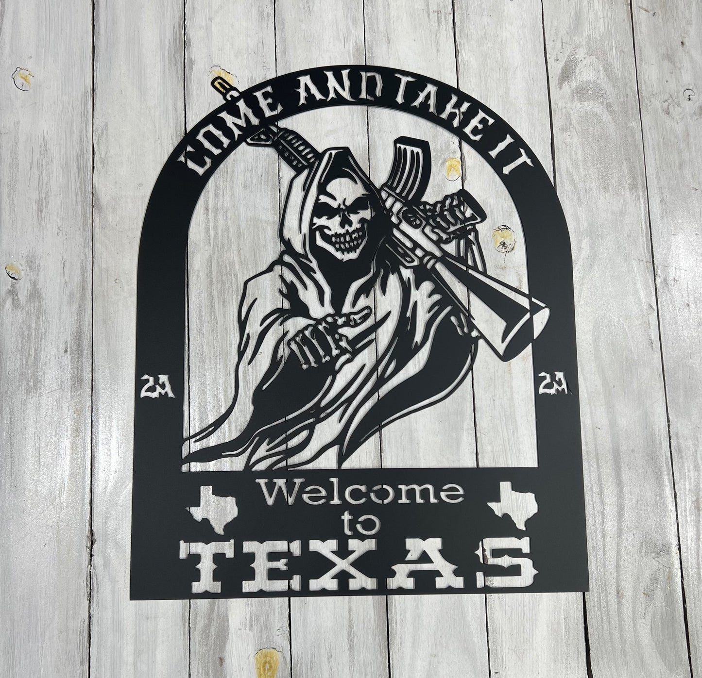 Grim reaper “Come and take it” wall art